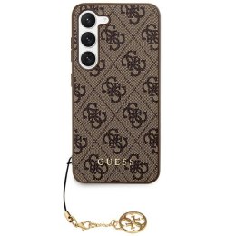 Guess GUHCS24LGF4GBR S24 Ultra S928 brązowy/brown hardcase 4G Charms Collection