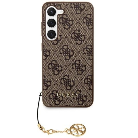 Guess GUHCS24LGF4GBR S24 Ultra S928 brązowy/brown hardcase 4G Charms Collection