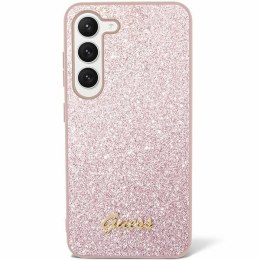 Guess GUHCS24LHGGSHP S24 Ultra S928 różowy/pink hardcase Glitter Script