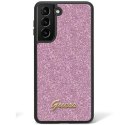 Guess GUHCS24LHGGSHU S24 Ultra S928 fioletowy/purple hardcase Glitter Script