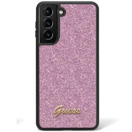 Guess GUHCS24SHGGSHU S24 S921 fioletowy/purple hardcase Glitter Script