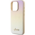 Guess GUHCP14XPSAIRSD iPhone 14 Pro Max 6.7" złoty/gold hardcase Saffiano Iridescent Script