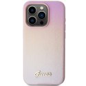 Guess GUHCP14XPSAIRSP iPhone 14 Pro Max 6.7" różowy/pink hardcase Saffiano Iridescent Script