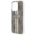 Guess GUHCP15XH4PSEGW iPhone 15 Pro Max 6.7" brązowy/brown hardcase IML 4G Gold Stripe