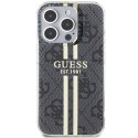 Guess GUHCP15LH4PSEGK iPhone 15 Pro 6.1" czarny/black hardcase IML 4G Gold Stripe