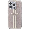 Guess GUHCP15LH4PSEGP iPhone 15 Pro 6.1" różowy/pink hardcase IML 4G Gold Stripe