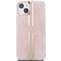 Guess GUHCP15MH4PSEGP iPhone 15 Plus / 14 Plus 6.7" różowy/pink hardcase IML 4G Gold Stripe