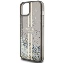 Guess GUHCP15MLFCSEGK iPhone 15 Plus / 14 Plus 6.7" czarny/black hardcase Liquid Glitter Gold Stripes