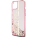 Guess GUHCP15MLFCSEGP iPhone 15 Plus / 14 Plus 6.7" różowy/pink hardcase Liquid Glitter Gold Stripes