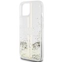 Guess GUHCP15MLFCSEGT iPhone 15 Plus / 14 Plus 6.7" transparent hardcase Liquid Glitter Gold Stripes