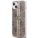 Guess GUHCP15SH4PSEGW iPhone 15 / 14 / 13 6.1" brązowy/brown hardcase IML 4G Gold Stripe