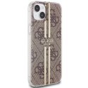 Guess GUHCP15SH4PSEGW iPhone 15 / 14 / 13 6.1" brązowy/brown hardcase IML 4G Gold Stripe