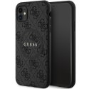 Guess GUHMN61G4GFRK iPhone 11 6.1" / Xr czarny/black hardcase 4G Collection Leather Metal Logo MagSafe