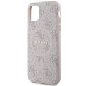 Guess GUHMN61G4GFRP iPhone 11 6.1" / Xr różowy/pink hardcase 4G Collection Leather Metal Logo MagSafe