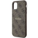 Guess GUHMN61G4GFRW iPhone 11 6.1" / Xr brązowy/brown hardcase 4G Collection Leather Metal Logo MagSafe