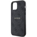 Guess GUHMP12MG4GFRK iPhone 12/12 Pro 6.1" czarny/black hardcase 4G Collection Leather Metal Logo MagSafe