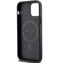 Guess GUHMP12MG4GFRK iPhone 12/12 Pro 6.1" czarny/black hardcase 4G Collection Leather Metal Logo MagSafe