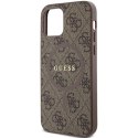 Guess GUHMP12MG4GFRW iPhone 12/12 Pro 6.1" brązowy/brown hardcase 4G Collection Leather Metal Logo MagSafe