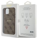 Guess GUHMP12MG4GFRW iPhone 12/12 Pro 6.1" brązowy/brown hardcase 4G Collection Leather Metal Logo MagSafe