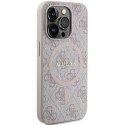 Guess GUHMP13XG4GFRP iPhone 13 Pro Max 6.7" różowy/pink hardcase 4G Collection Leather Metal Logo MagSafe