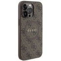 Guess GUHMP13XG4GFRW iPhone 13 Pro Max 6.7" brązowy/brown hardcase 4G Collection Leather Metal Logo MagSafe