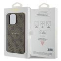 Guess GUHMP13XG4GFRW iPhone 13 Pro Max 6.7" brązowy/brown hardcase 4G Collection Leather Metal Logo MagSafe