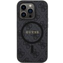 Guess GUHMP13LG4GFRK iPhone 13 Pro / 13 6.1" czarny/black hardcase 4G Collection Leather Metal Logo MagSafe