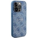 Guess GUHMP14XG4GFRB iPhone 14 Pro Max 6.7" niebieski/blue hardcase 4G Collection Leather Metal Logo MagSafe