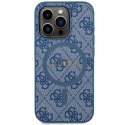 Guess GUHMP14LG4GFRB iPhone 14 Pro 6.1" niebieski/blue hardcase 4G Collection Leather Metal Logo MagSafe