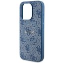 Guess GUHMP14LG4GFRB iPhone 14 Pro 6.1" niebieski/blue hardcase 4G Collection Leather Metal Logo MagSafe