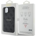 Guess GUHMP14SG4GFRK iPhone 14 / 15 / 13 6.1" czarny/black hardcase 4G Collection Leather Metal Logo MagSafe