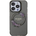 Guess GUHMP15LHFWFCK iPhone 15 Pro 6.1" czarny/black hardcase IML Flowers Wreatch MagSafe