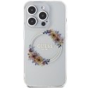 Guess GUHMP15LHFWFCT iPhone 15 Pro 6.1" transparent hardcase IML Flowers Wreatch MagSafe