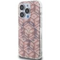 Guess GUHMP15LHGCUSTGP iPhone 15 Pro 6.1" różowy/pink hardcase IML GCube MagSafe