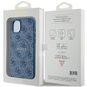 Guess GUHMP15MG4GFRB iPhone 15 Plus / 14 Plus 6.7" niebieski/blue hardcase 4G Collection Leather Metal Logo MagSafe