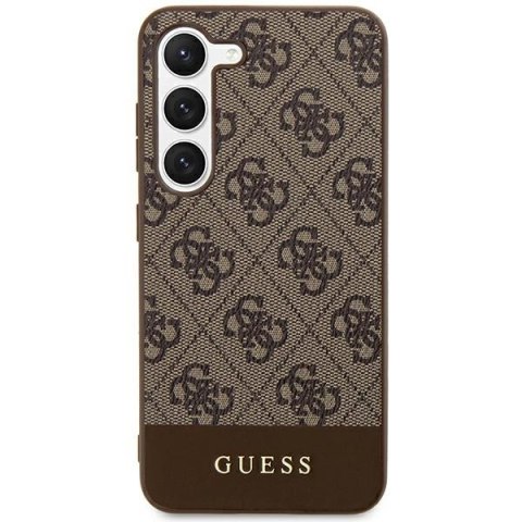 Guess nakładka do Samsung Galaxy S24 Plus S926 GUHCS24MG4GLBR hardcase 4G Stripe Collection brązowa