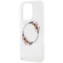 Guess GUHMP15XHFWFCT iPhone 15 Pro Max 6.7" transparent hardcase IML Flowers Wreatch MagSafe