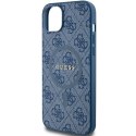 Guess GUHMP15SG4GFRB iPhone 15 / 14 / 13 6.1" niebieski/blue hardcase 4G Collection Leather Metal Logo MagSafe