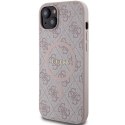 Guess GUHMP15SG4GFRP iPhone 15 / 14 / 13 6.1" różowy/pink hardcase 4G Collection Leather Metal Logo MagSafe