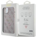 Guess GUHMP15SG4GFRP iPhone 15 / 14 / 13 6.1" różowy/pink hardcase 4G Collection Leather Metal Logo MagSafe