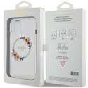 Guess GUHMP15SHFWFCT iPhone 15 / 14 / 13 6.1" transparent hardcase IML Flowers Wreatch MagSafe