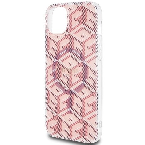 Guess GUHMP15SHGCUSTGP iPhone 15 / 14 / 13 6.1" różowy/pink hardcase IML GCube MagSafe