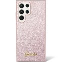 Guess GUHCS24LHGGSHP S24 Ultra S928 różowy/pink hardcase Glitter Script