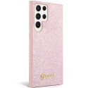 Guess GUHCS24LHGGSHP S24 Ultra S928 różowy/pink hardcase Glitter Script