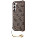 Guess GUHCS24MGF4GBR S24+ S926 brązowy/brown hardcase 4G Charms Collection