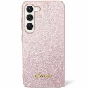 Guess GUHCS24MHGGSHP S24+ S926 różowy/pink hardcase Glitter Script