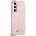 Guess GUHCS24MHGGSHP S24+ S926 różowy/pink hardcase Glitter Script