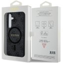 Guess GUHMS24SG4GFRK S24 S921 czarny/black hardcase 4G Collection Leather Metal Logo MagSafe