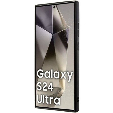 BMW BMHCS24L23RCGPK S24 Ultra S928 czarny/black hardcase Signature Leather Crossing Lines Pattern