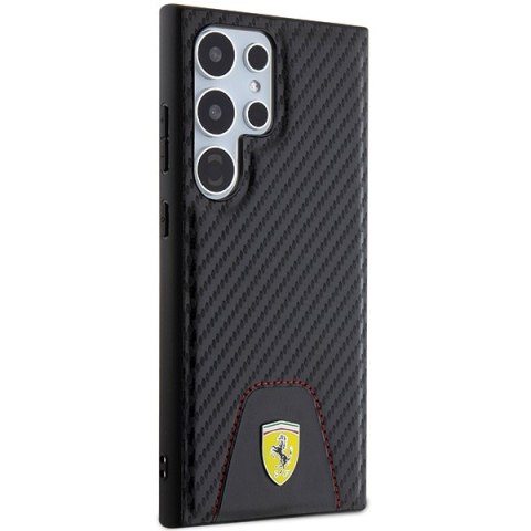 Ferrari FEHCS24LN3PUK S24 Ultra S928 czarny/black hardcase Carbon Stitched Bottom